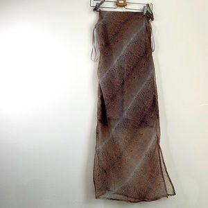 Brown leopard print sheer fabric with under layer dress size large